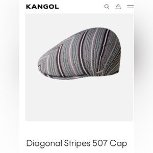 👉🏼NWT👈🏼 Men’s KANGOL Diagonal Stripes 507 Ivey Cap Hat- Orig.$70 Size:L